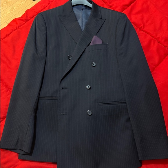 Michael Kors Navy Double-Breasted Blazer